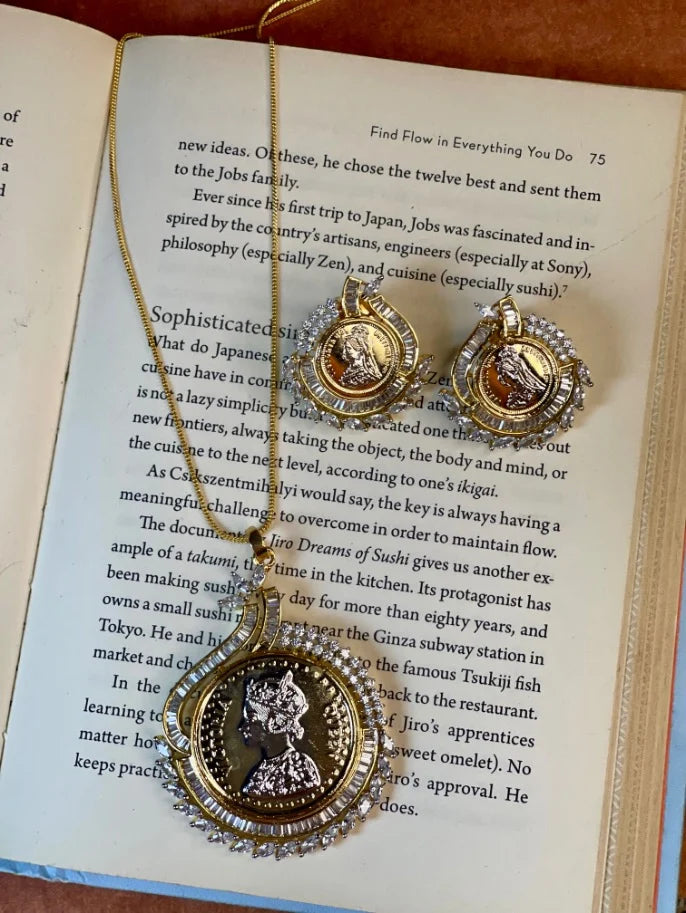 Coin Pendant Necklace Set