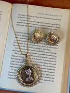 Coin Pendant Necklace Set